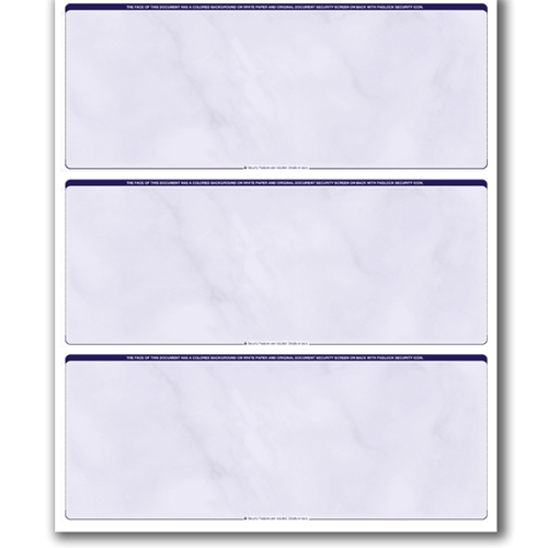 300 Computer Checks - 3 Per Page Security Check Stock For Printing