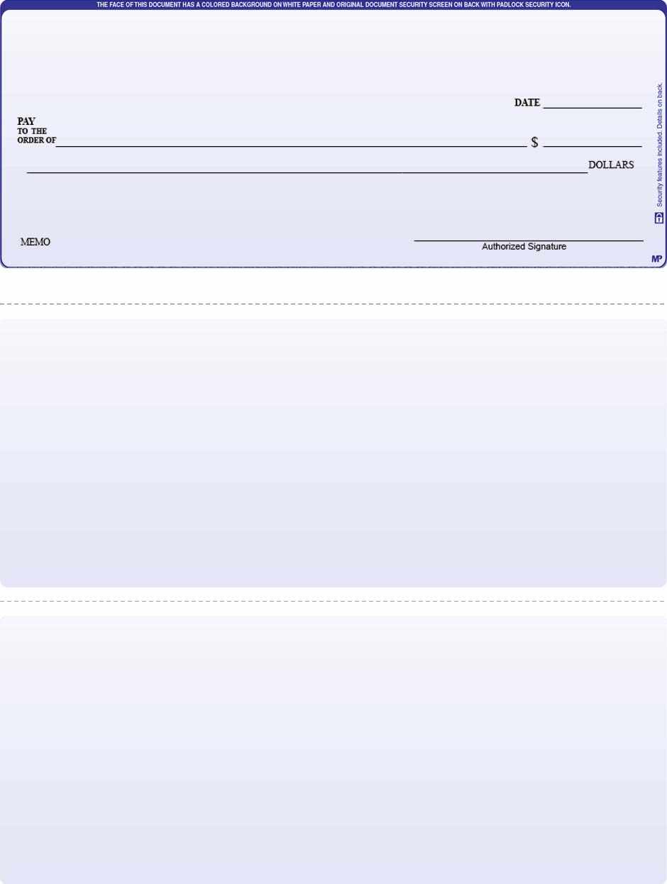 QuickBooks Checks On Top