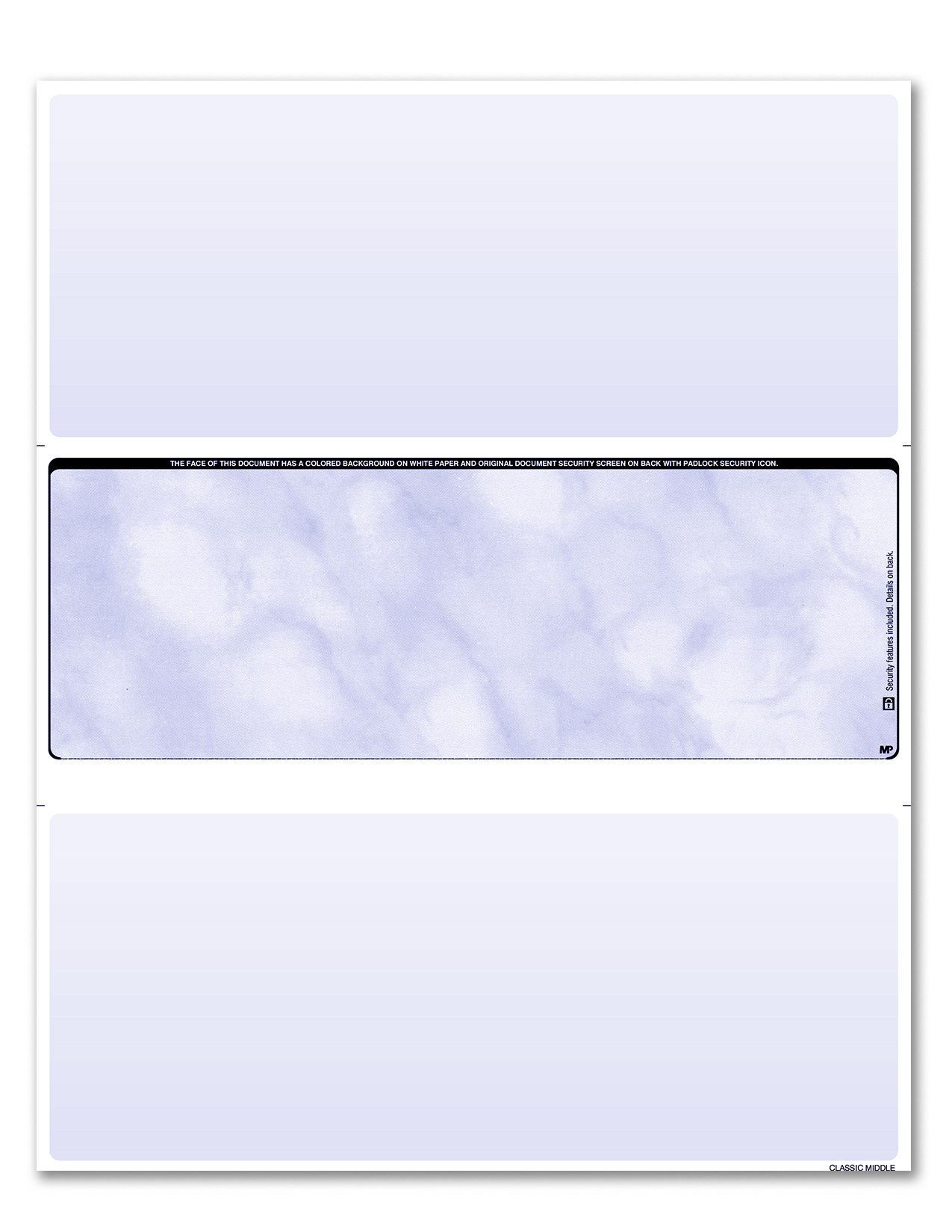 Blank Check In Middle-500 Blank Laser Check In Mid