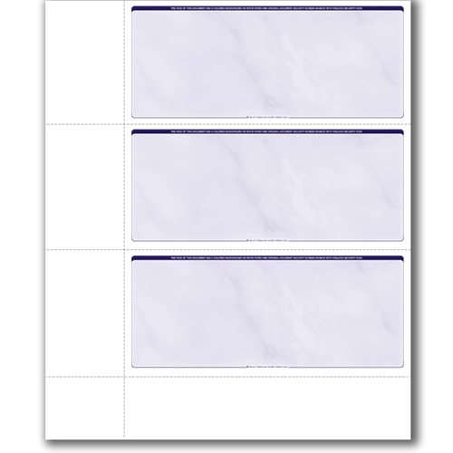 Blank Checks 3 On Page Wallet Personal-1500 Blank