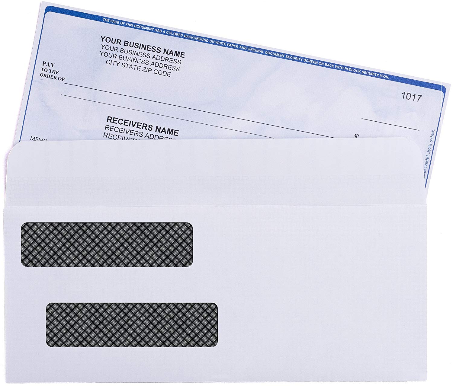 Gummed Tinted Check Envelopes