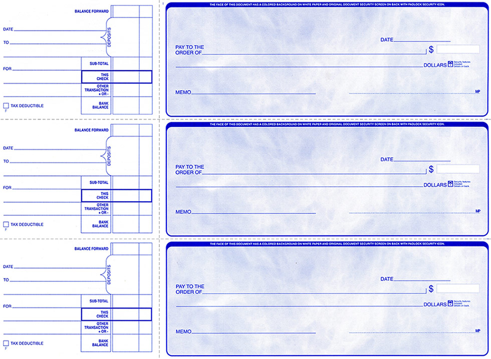 1 part manual business checks-900 Business Checks