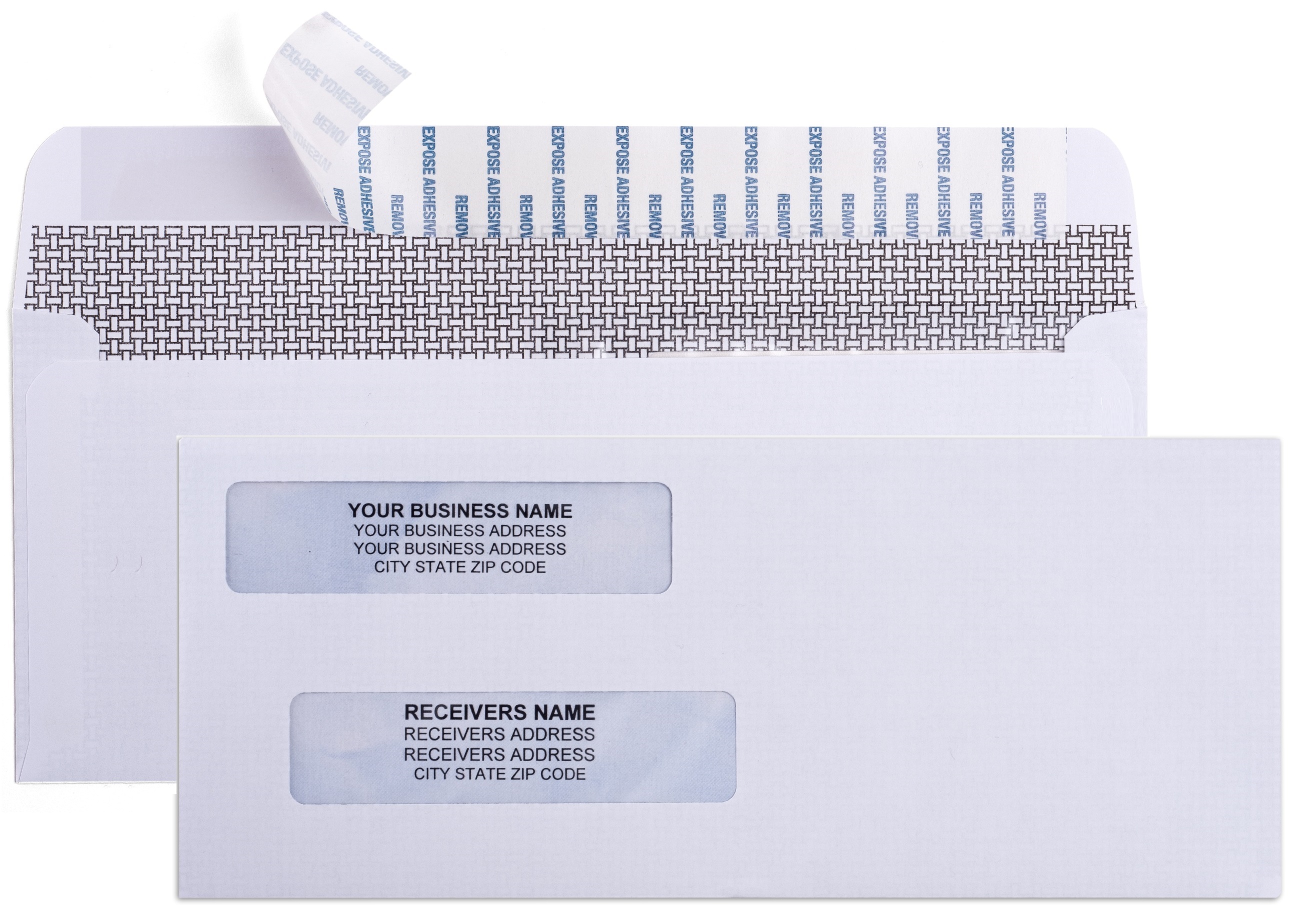 100 Self-Seal Tinted Check Envelopes